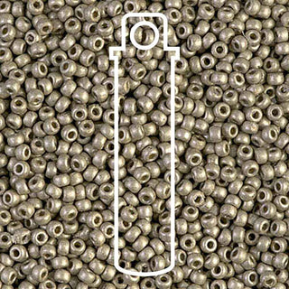 11/0 Miyuki Round Seed Beads (Duracoat Galvanized Matte Light Pewter)  *approx 23 gram tube