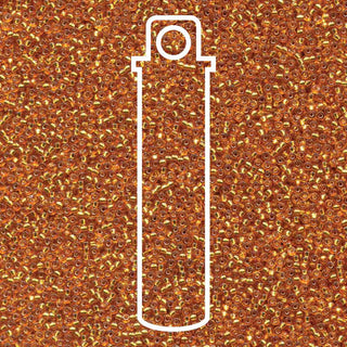 11/0 Miyuki Round Seed Beads (Duracoat S/L Dyed Amber Gold)  *approx 23 gram tube