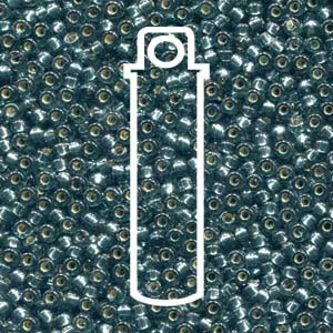 11/0 Miyuki Round Seed Beads (Duracoat S/L Silver Lined Dark Green)  *approx 23 gram tube
