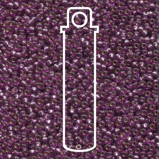 11/0 Miyuki Round Seed Beads (Duracoat S/L Silver Lined Deep Purple)  *approx 23 gram tube