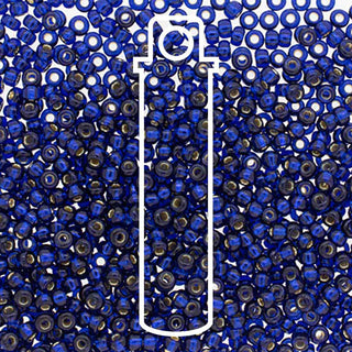 11/0 Miyuki Round Seed Beads (Duracoat S/L Dyed Navy Blue)  *approx 24 gram tube