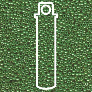 11/0 Miyuki Round Seed Beads (Jade Green Luster)  *approx 24 gram tube