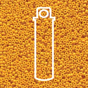15/0 ROUND MIYUKI (Duracoat Opaque Dyed Yellow) -APX 8.2GM