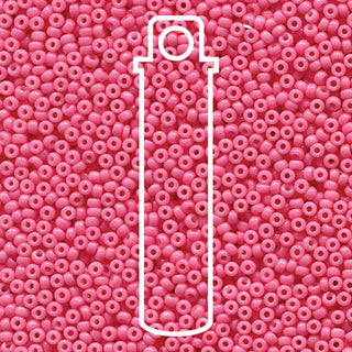 11/0 Miyuki Round Seed Beads (Duracoat Opaque Dyed Party Pink)  *approx 23 gram tube