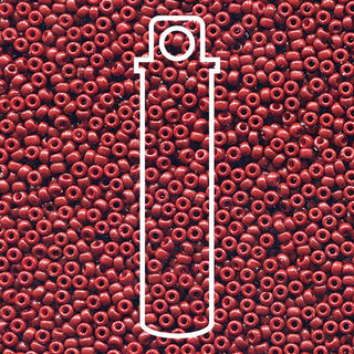 11/0 Miyuki Round Seed Beads (Duracoat Opaque Dyed Brick)  *approx 23 gram tube