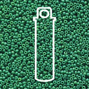 11/0 Miyuki Round Seed Beads (Duracoat Opaque Dyed Deep Green)  *approx 23 gram tube