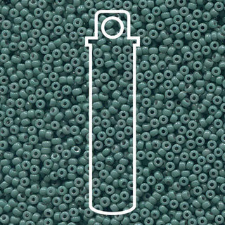 11/0 Miyuki Round Seed Beads (Opaque Duracoat Dyed Blue Grey/ Gray)  *approx 23 gram tube