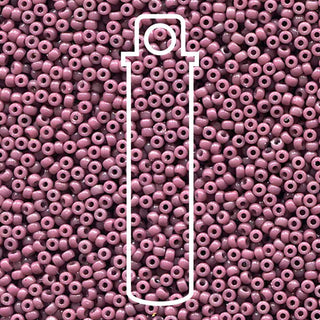 11/0 Miyuki Round Seed Beads (Duracoat Opaque Dyed Mauve)  *approx 23 gram tube