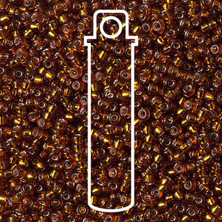 11/0 Miyuki Round Seed Beads  (Silver Lined Dark Topaz)  *approx 23 gram tube