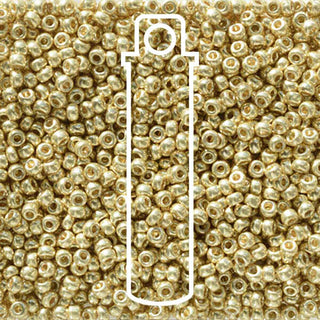 11/0 Miyuki Round Seed Beads (Duracoat Galvenized Yellow)  *approx 24 gram tube