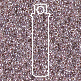 11/0 Miyuki  Round Seed Beads (Amethyst Lined Opal)  *approx 24 gram tube