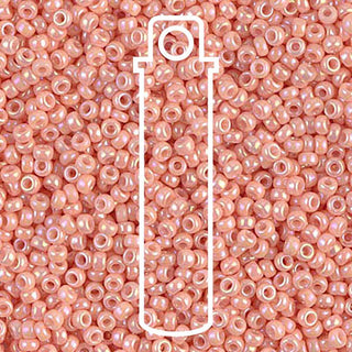 11/0 Czech Round Seed Beads  (Semi-Matte Opaque Salmon)  *approx 24 gram tube