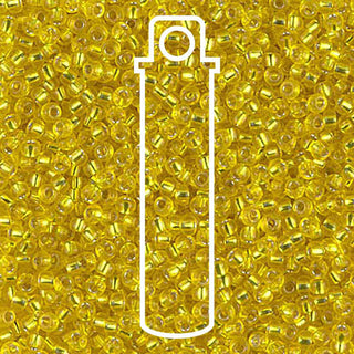 11/0 Miyuki  Round Seed Beads (Silver Lined S/L Yellow)  *approx 24 gram tube