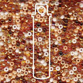 11/0  Miyuki Seed Beads  (Mix Honey Butter)  *approx 24 gram tube