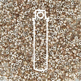 15/0 ROUND UNIONS- *MIYUKI with Czech Finish.   (White Opaque Celsian Matt) -APX 8.2GM