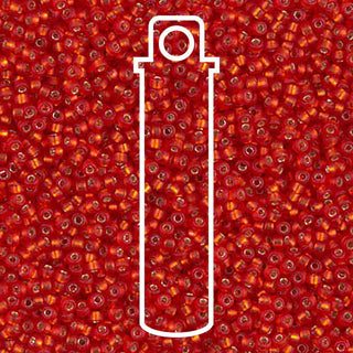 15/0 ROUND MIYUKI (Matte S/L Flame RED) -APX 8.2GM