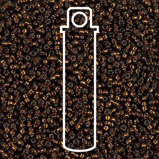 15/0 ROUND MIYUKI (Silver Lined Smoked Topaz) -APX 8.2GM