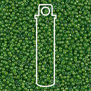 15/0 ROUND MIYUKI (Lined Green/ Lime) -APX 8.2GM