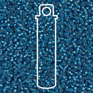 15/0 ROUND MIYUKI (MATTE Silver Lined Capri Blue) -APX 8.2GM