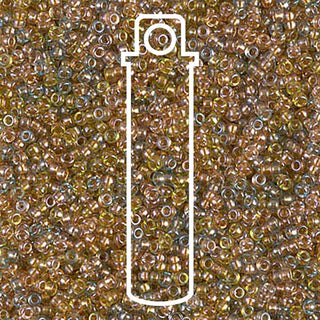 15/0 ROUND MIYUKI (Lined Mix Gold BG Aqua) -APX 8.2GM