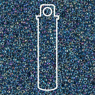 15/0 ROUND MIYUKI (Lined Blue/Blue AB) -APX 8.2GM