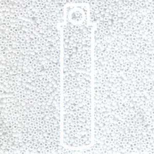 15/0 ROUND MIYUKI ( Opaque White Chalk)  APX 8.2GM