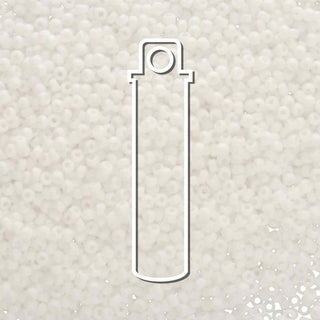 15/0 ROUND MIYUKI (Unicorn Matte White AB) -APX 8.2GM