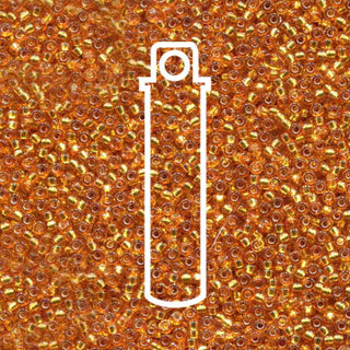 15/0 ROUND MIYUKI (Duracoat Silver Lined Dyed Amber Gold) -APX  8.2 GM