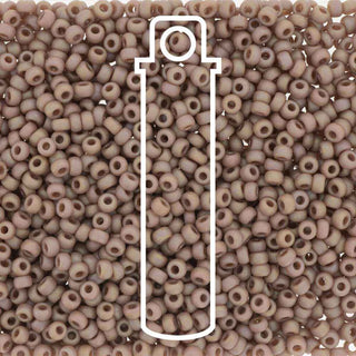 15/0 ROUND MIYUKI (Frost Opaque Glaze Rainbow Lavender) -APX 8.2GM