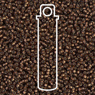 15/0 ROUND MIYUKI (Matte Silver Lined Dark Topaz) -APX 8.2GM