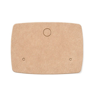Blank Kraft Paper Earring Display Cards, Rectangle, BurlyWood, 4x5x0.05cm, Hole: 1.5mm *Packed 50 cards