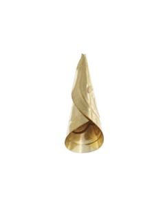 Cones Embossed.   64mm.    Brass McPherson Tulip Pattern Jingle Cones.  (Packed 25)