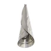 Cones Embossed.   45mm.    Aluminum Pow Wow Tulip Pattern Jingle Cones.  (Packed 25)