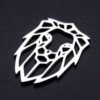 201 Stainless Steel Filigree Style, Laser Cut, Lion, 29.5x20x1mm.  *See Finish Options