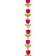 Crystal Lane DIY Flower 7in Bead Strand Tulip RED, 14x16mm, (9 Pieces).