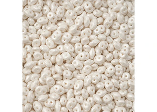 SuperDuo *Pearl Shine White   (Czech)  2.5 x 5mm  *22 gr tube