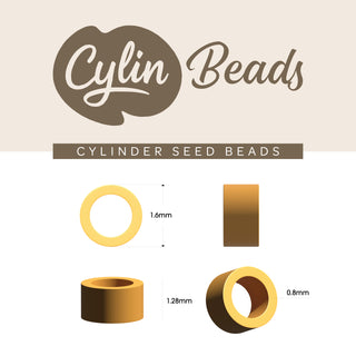 Cylin Bead.   11/0.    25g Bag.   Glow in Dark - AB Purple