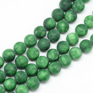 Jade (Frosted Green) 10mm Round (approx 40 Beads)