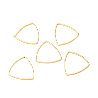 201 Stainless Steel Linking Rings, Triangle, Golden Finish. *20mm sides.   (Packed 10 )