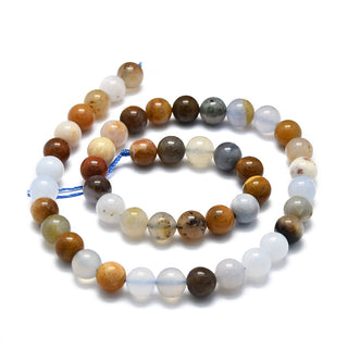Natural Chalcedony Beads Strands, Round,  *See drop down for size options