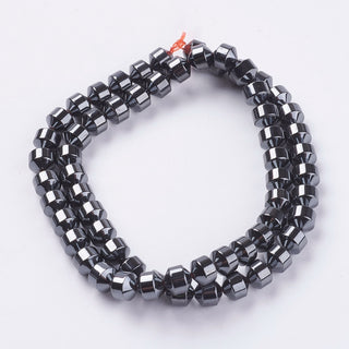Magnetic Hematite Beads, Black, 6x6mm, Hole: 1mm, approx 60 Beads.
