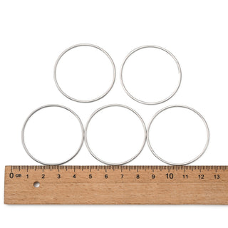 304 Stainless Steel Closed Ring, Stainless Steel Color, 40x1mm, Inner Diameter: 37.5mm.  Packed 10 Rings.