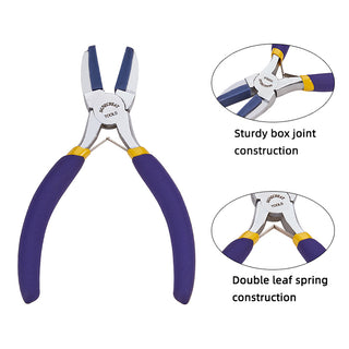 Double Nylon Jaw Flat Nose Pliers.(with BONUS replacement Nylon bit).  Wire Forming Pliers for Jewellery Craft Making Hobby Projects. 5.4" Length.