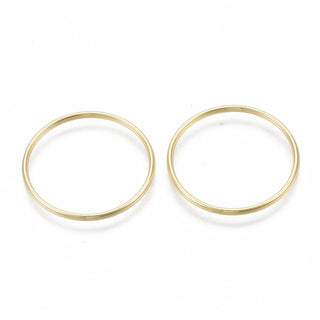 Alloy Linking Rings, Round Ring, Light Gold, 29x2mm, Inner Diameter: 26mm  (Packed 10 )