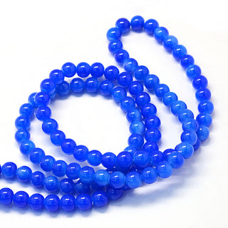 Jelly Style Beads.  Royal Blue.  (Glass Beads) *See Size Options