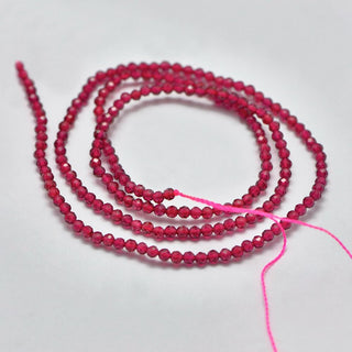 Glass Beads (Crystal)  Faceted Abacus/ Rondelle.  (2mm) Ruby Camelia  *Approx 175 Beads