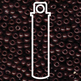 Seed Bead (MIYUKI 6/0)  Round.  (Opaque Chocolate)  20gm tube.