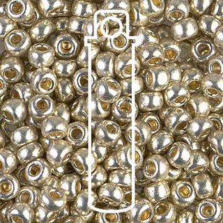 Seed Bead (MIYUKI 6/0)  Round.  (Duracoat Galvenized Silver)  20gm tube.