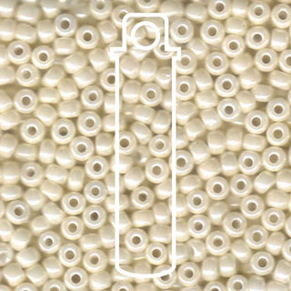 Seed Bead (MIYUKI 6/0)  Round.  (Ceylon Light Yellow)  20gm tube.