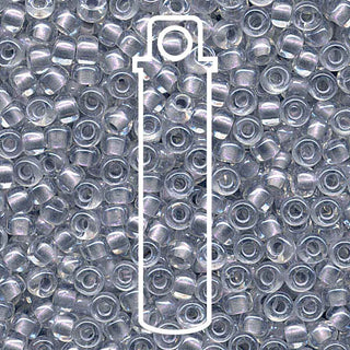 Seed Bead (MIYUKI 6/0)  Round.  (Inside dyed Pearlized Lilac)  20gm tube.